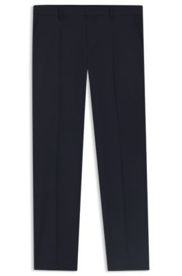 Slim-fit trousers in a virgin-wool blend, Dark Blue