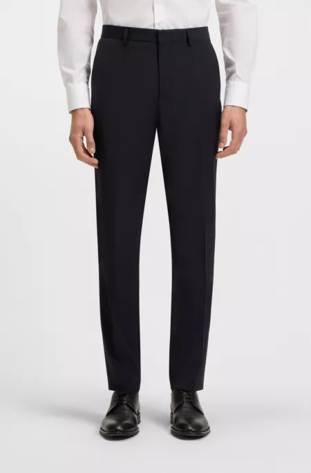 Slim-fit trousers in a virgin-wool blend