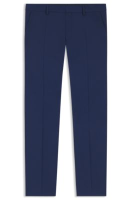 Slim-fit trousers in a virgin-wool blend, Blue