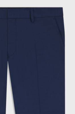 Slim-fit trousers in a virgin-wool blend, Blue