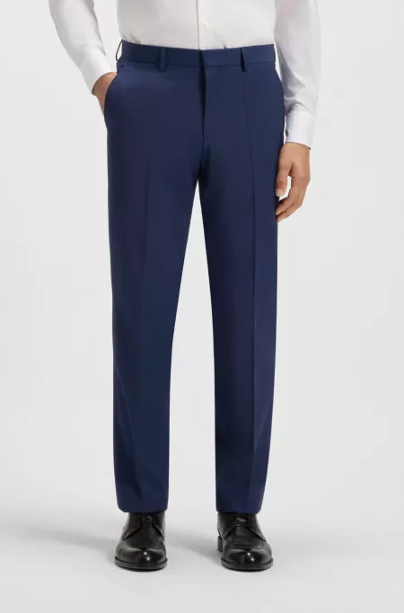 Pantalon Slim Fit en laine vierge mélangée