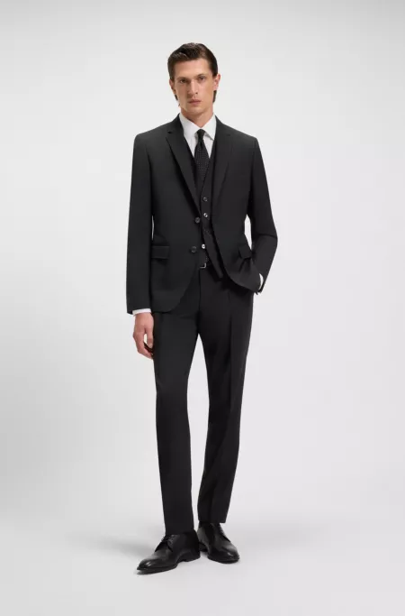 Slim-fit waistcoat in a virgin-wool blend