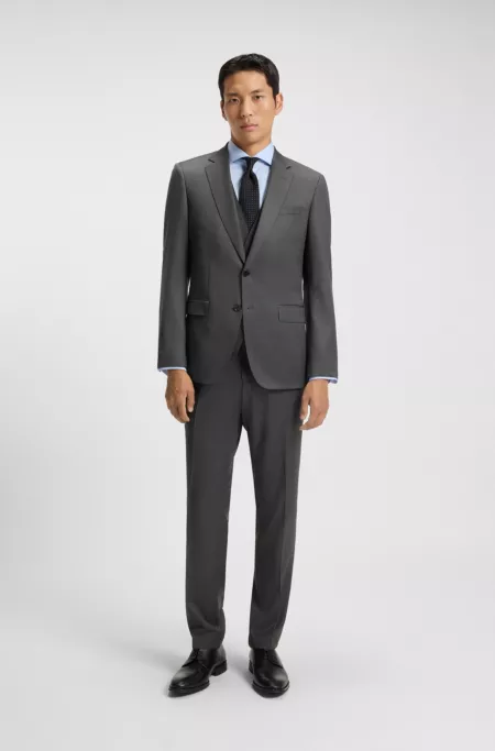 Slim-fit waistcoat in a virgin-wool blend
