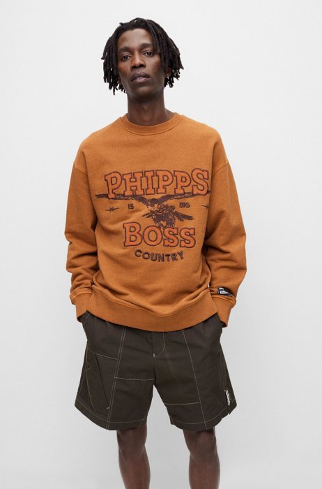 BOSS x PHIPPS organic-cotton sweatshirt, Gold