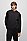 HUGO 雨果宽松版型链条装饰衣领棉质混纺运动衫,  001_Black