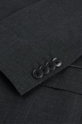 Blazer Masculino P&L Mistura Lã - Carvão Escuro - Ajuste Clássico