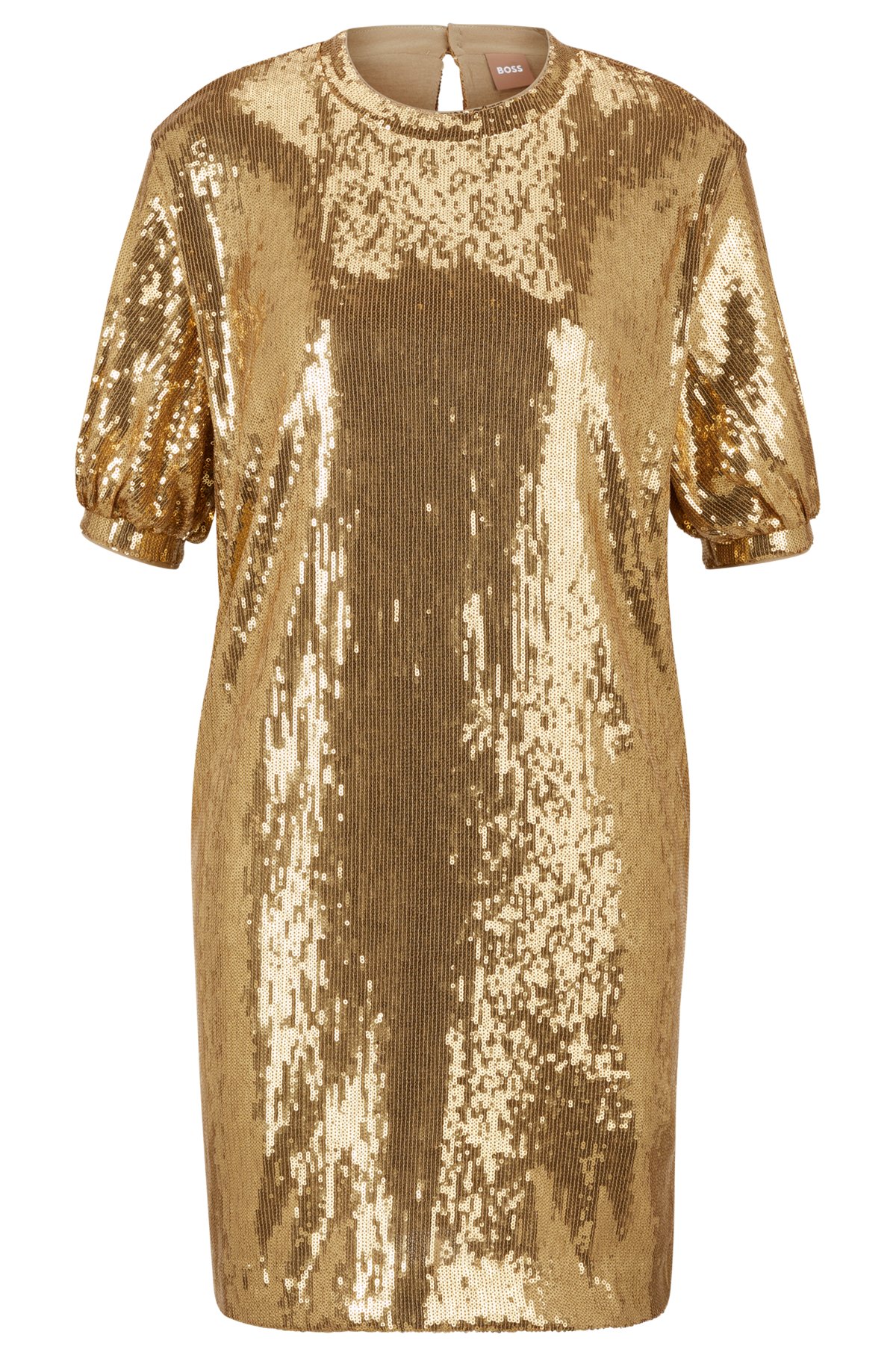 BOSS - Relaxed-fit sequin dress in stretch jersey