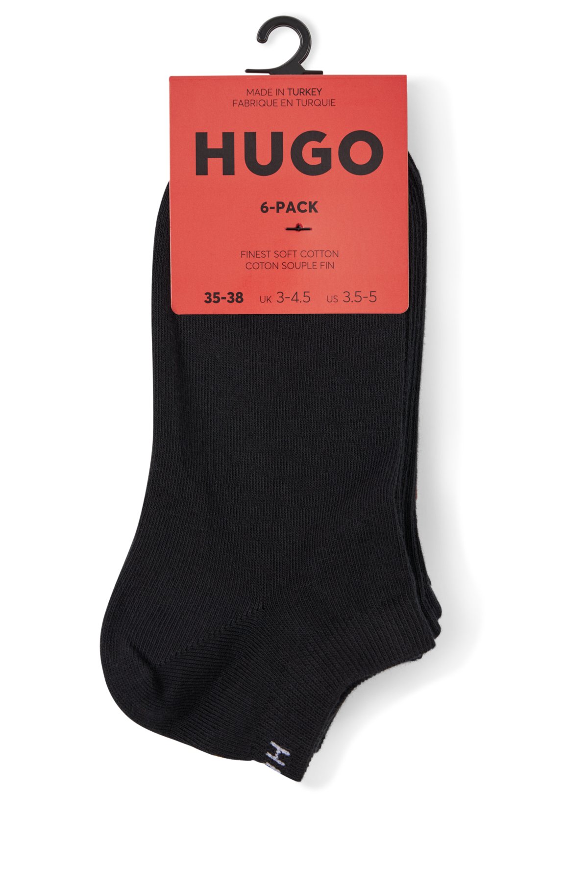 Six-pack of socks in a cotton blend, Black