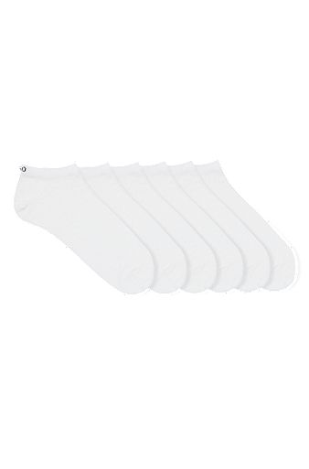 Six-pack of socks in a cotton blend, White