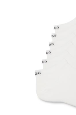 Calze in misto cotone in confezione da sei, Bianco