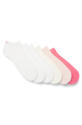 Six-pack of socks in a cotton blend, White / Pink
