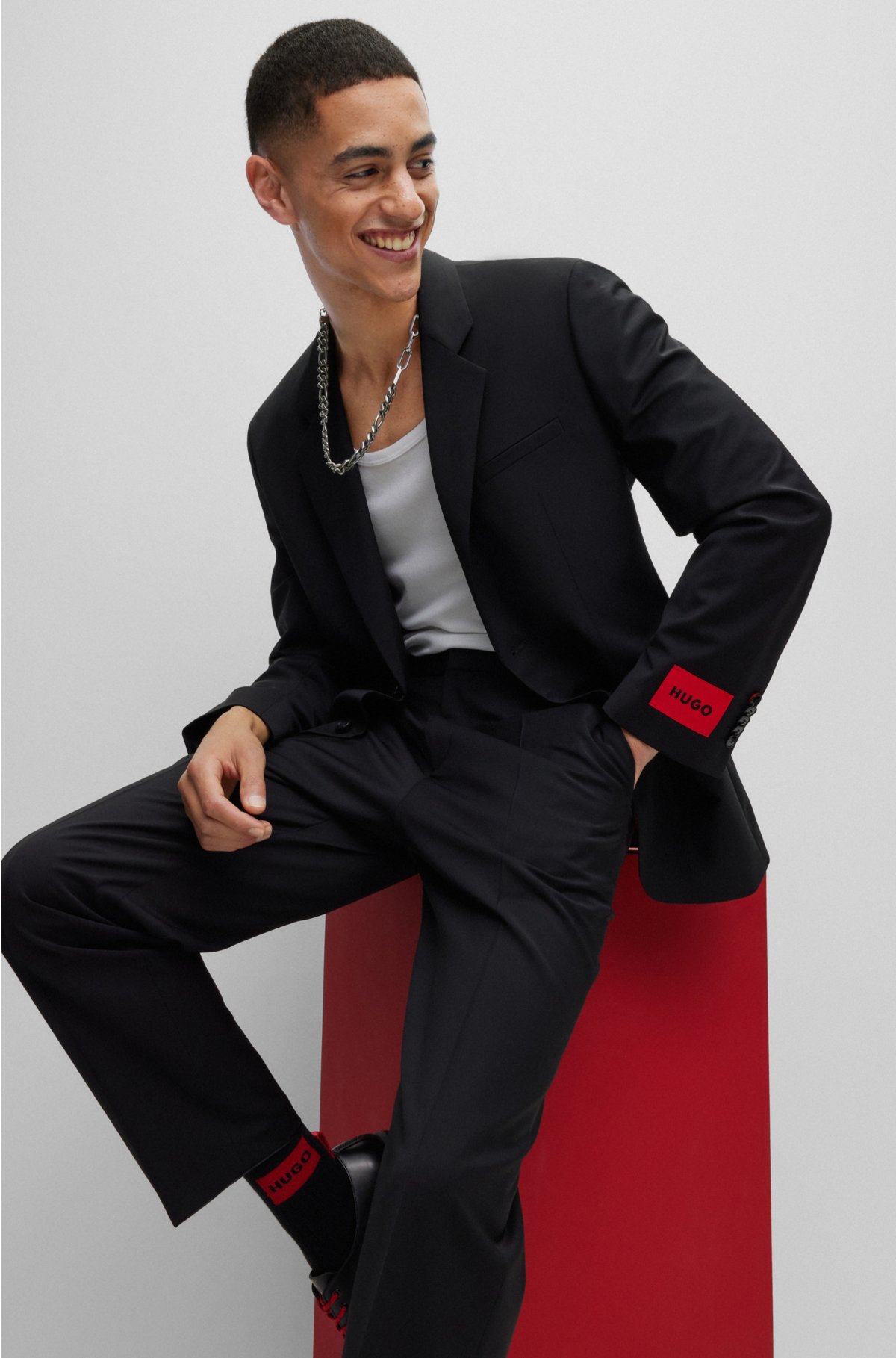 Armario Pensar en el futuro Clasificación HUGO - Modern-fit suit in a performance virgin-wool blend