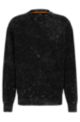 Snow-washed sweatshirt in French-terry cotton, Black