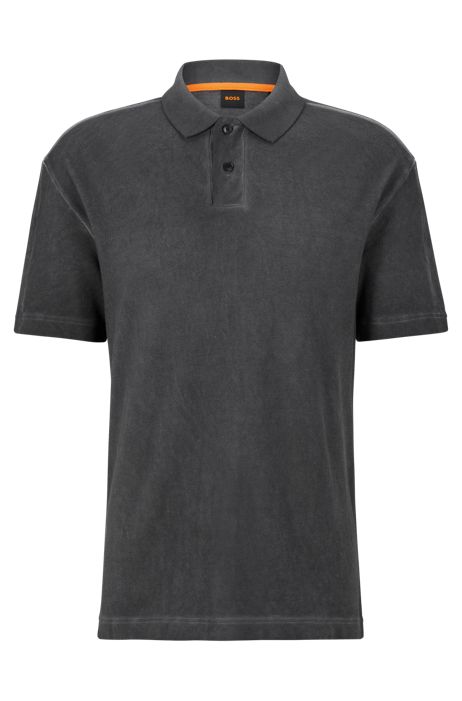 HUGO BOSS Homme Vêtements Tops & T-shirts T-shirts Polos Polo Relaxed Fit en piqué de coton avec détails délavés 