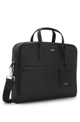 Document case with foil-print logo, Black