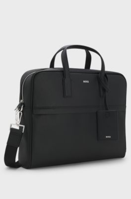 Document case with foil-print logo, Black