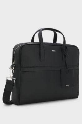 Document case with foil-print logo, Black