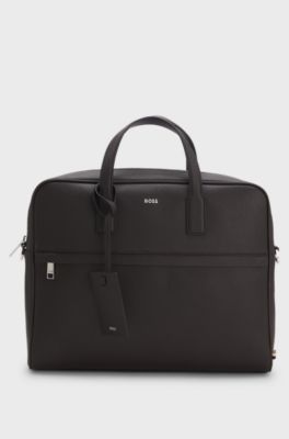 Document case with foil-print logo, Dark Brown