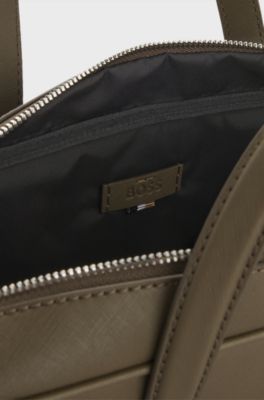 Document case with foil-print logo, Khaki