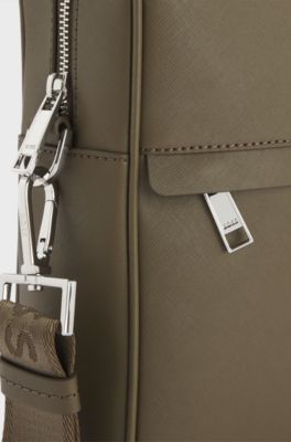 Document case with foil-print logo, Khaki