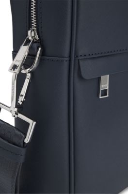 Borsa portadocumenti con logo stampato, Blu scuro