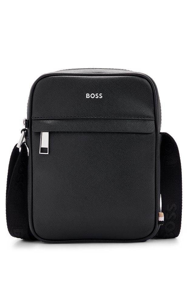 Reporter bag with signature stripe and logo detail, Black