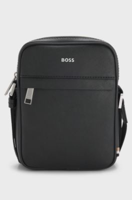 Reporter bag with signature stripe and logo detail, Black