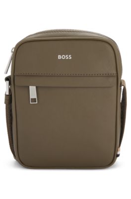 Reporter bag with signature stripe and logo detail, Khaki