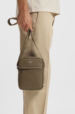 Reporter bag with signature stripe and logo detail, Khaki