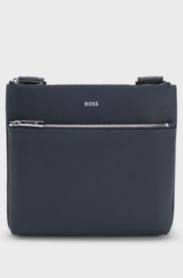 Enveloptas met logo in folieprint, Lichtblauw