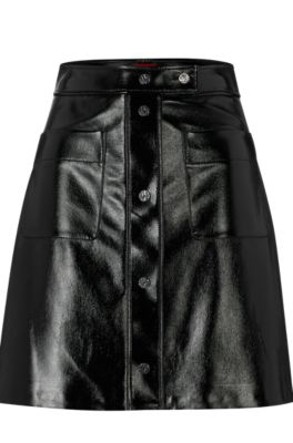 HUGO BOSS ヒューゴボス レザー巻きスカート-