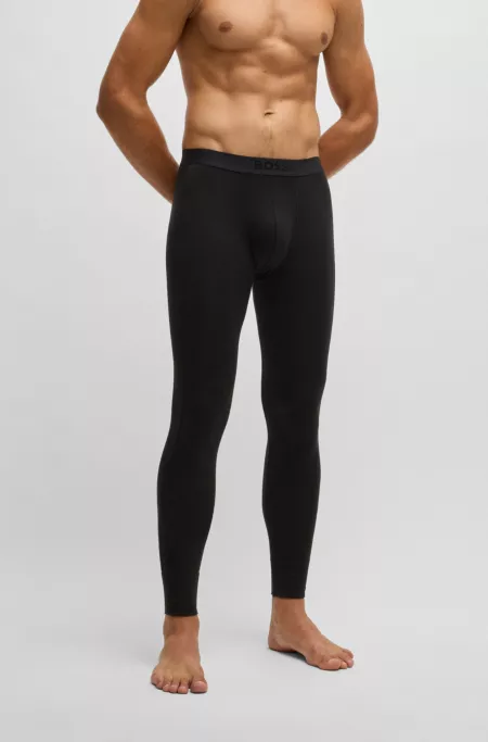 Thermal long johns with logo waistband