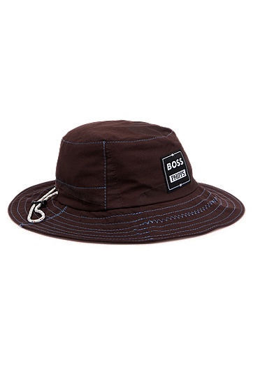 PHIPPS联名带防风绳的棉质渔夫帽,  654_Dark Pink