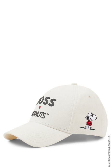 BOSS x PEANUTS cotton-twill cap with exclusive artwork, White