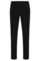 Tapered-fit trousers in cotton-blend moleskin, Black