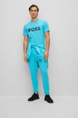 BOSS - ストレッチコットン Tシャツ グラフィックロゴプリント