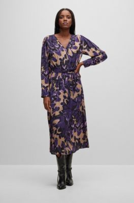 hugo boss purple dress