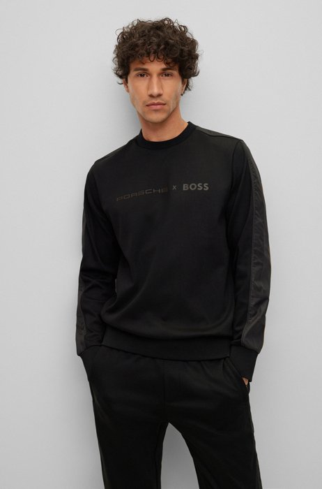 Porsche x BOSS organic-cotton sweatshirt, Black