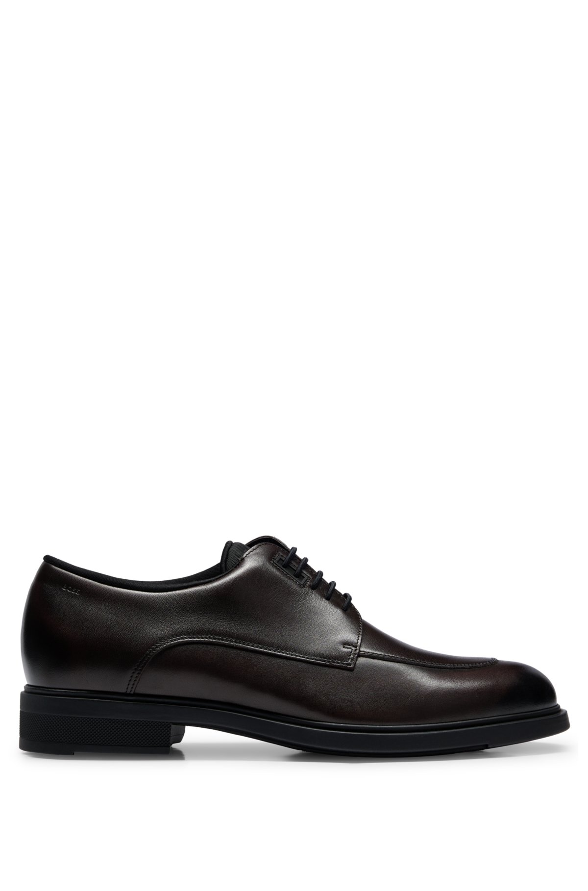 BOSS Tanned-leather Derby shoes with cosy lining