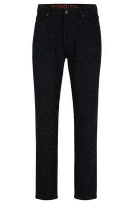 Hugo Boss Extra-slim-fit Jeans In Black Comfort-stretch Denim In Black