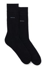 Zweier-Pack Socken aus Baumwoll-Mix, Schwarz