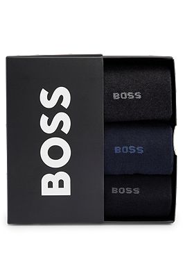 BOSS Three pack of regular length socks gift set