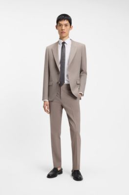 Slim-fit shirt in a stretch-cotton blend, White