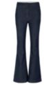 Regular-fit denim-effect trousers with flared leg, Dark Blue