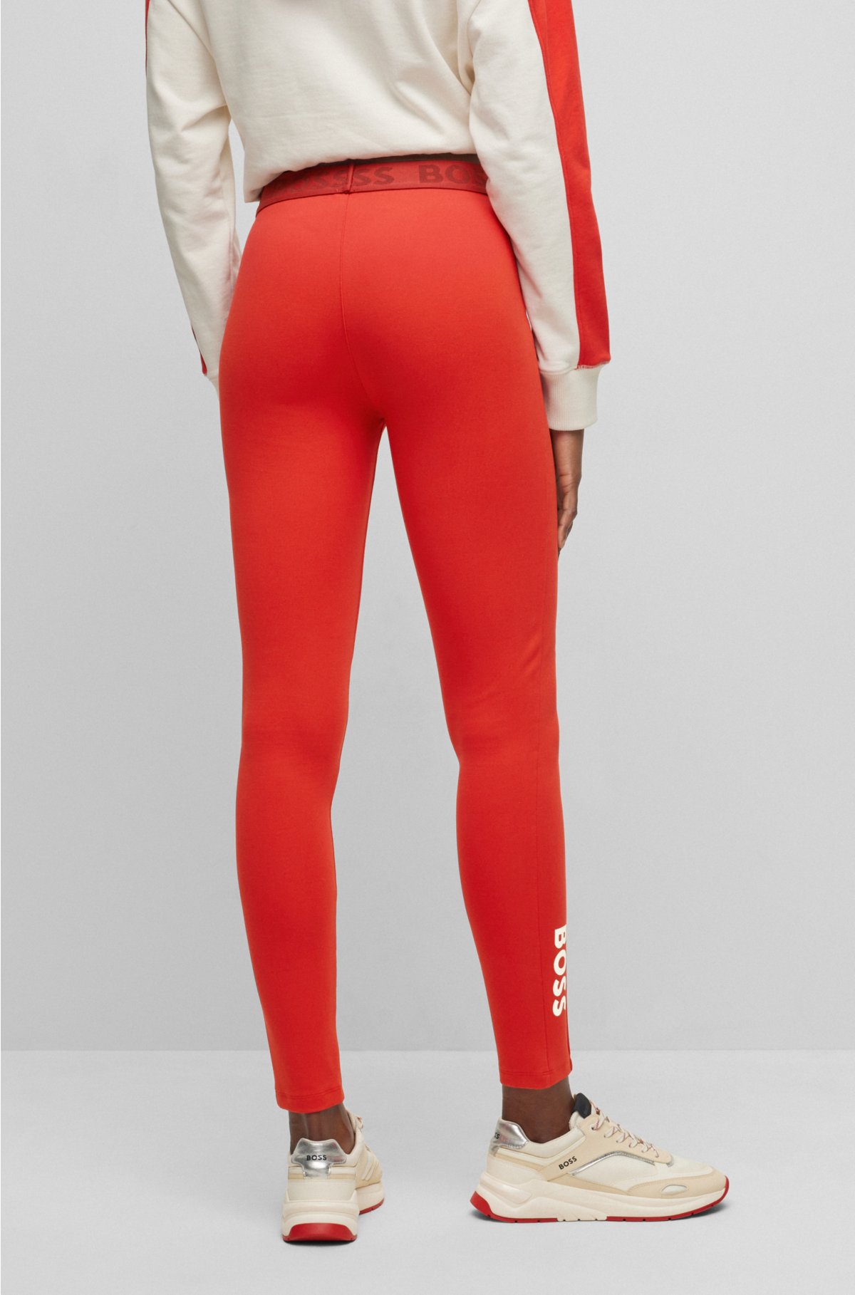 Veronderstellen Turbulentie Smelten BOSS - BOSS x Alica Schmidt extra-slim-fit leggings with logo details
