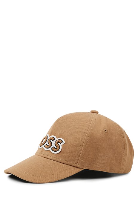 BOSS x Alica Schmidt cotton-twill cap with logo patch, Beige