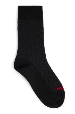 HUGO Regular-length socks with monograms glitter-effect details