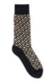 Regular-length socks with sparkling monograms in stretch fabric, Black