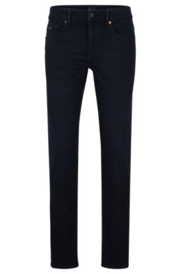 dark blue trouser jeans
