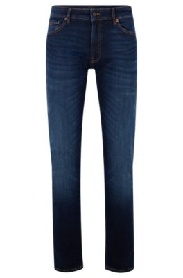 Indigo Blue Monogram Patch Jeans - Ready to Wear